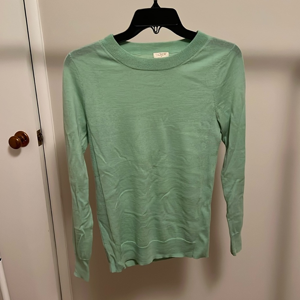 JCrew thin green sweater